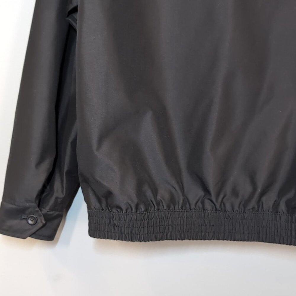 💠Chaps Harrington Jacket Black Full Zip Plaid Lined Mens Medium Lightweight - Picture 11 of 12